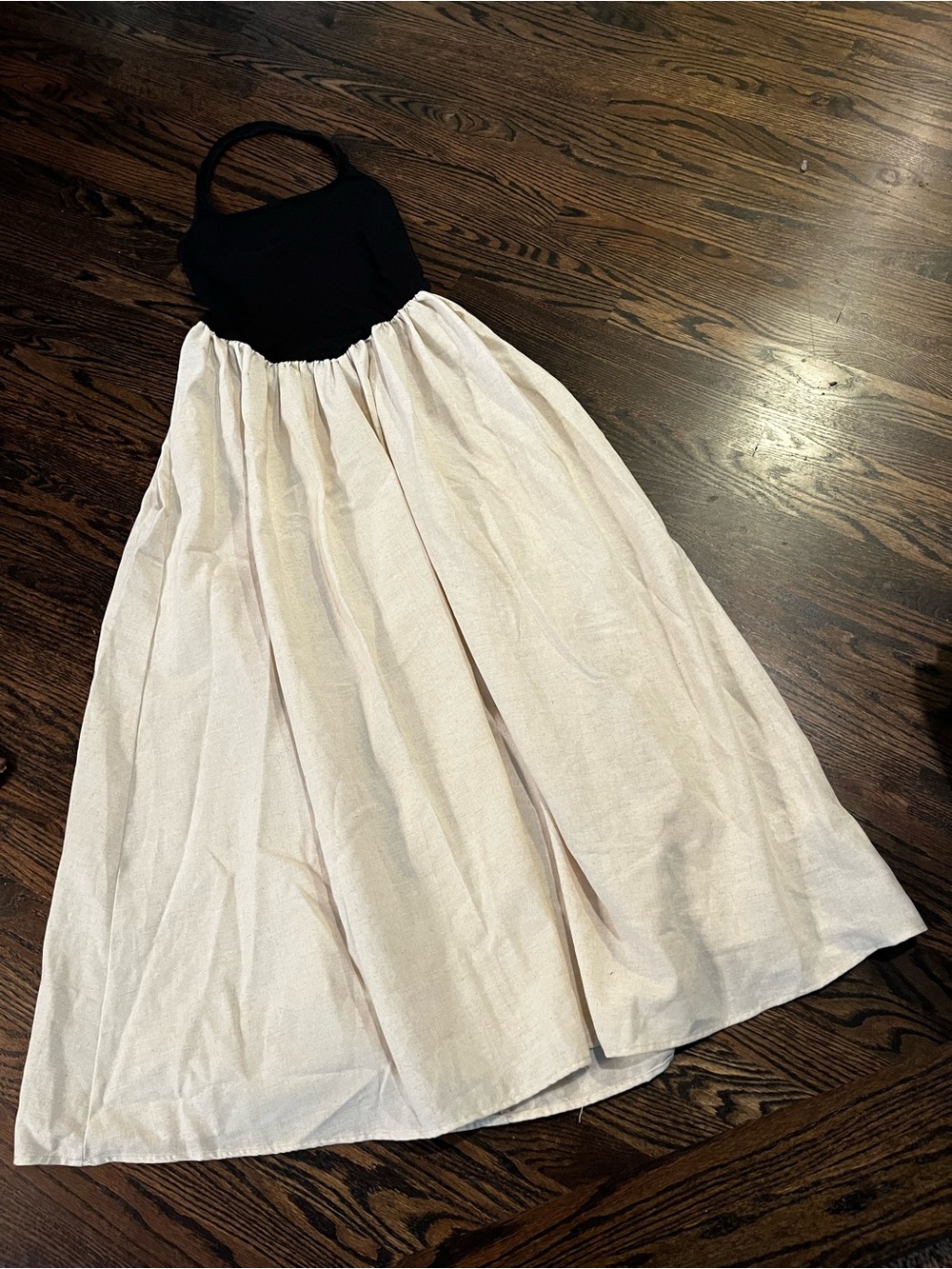Soly Hux Black and Cream Full Maxi Skirt